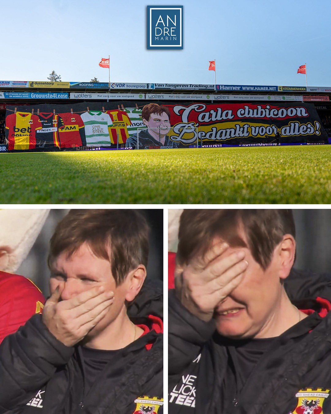 开云中国体育平台-这就是足球！荷甲队为俱乐部洗衣工办退休仪式，球迷巨型TIFO致敬